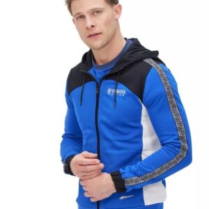 Paddock Blue Hoodie med dragkedja